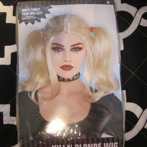 Killa' Blonde Wig Halloween Costume Suicide Squad Cosplay Harley Quinn